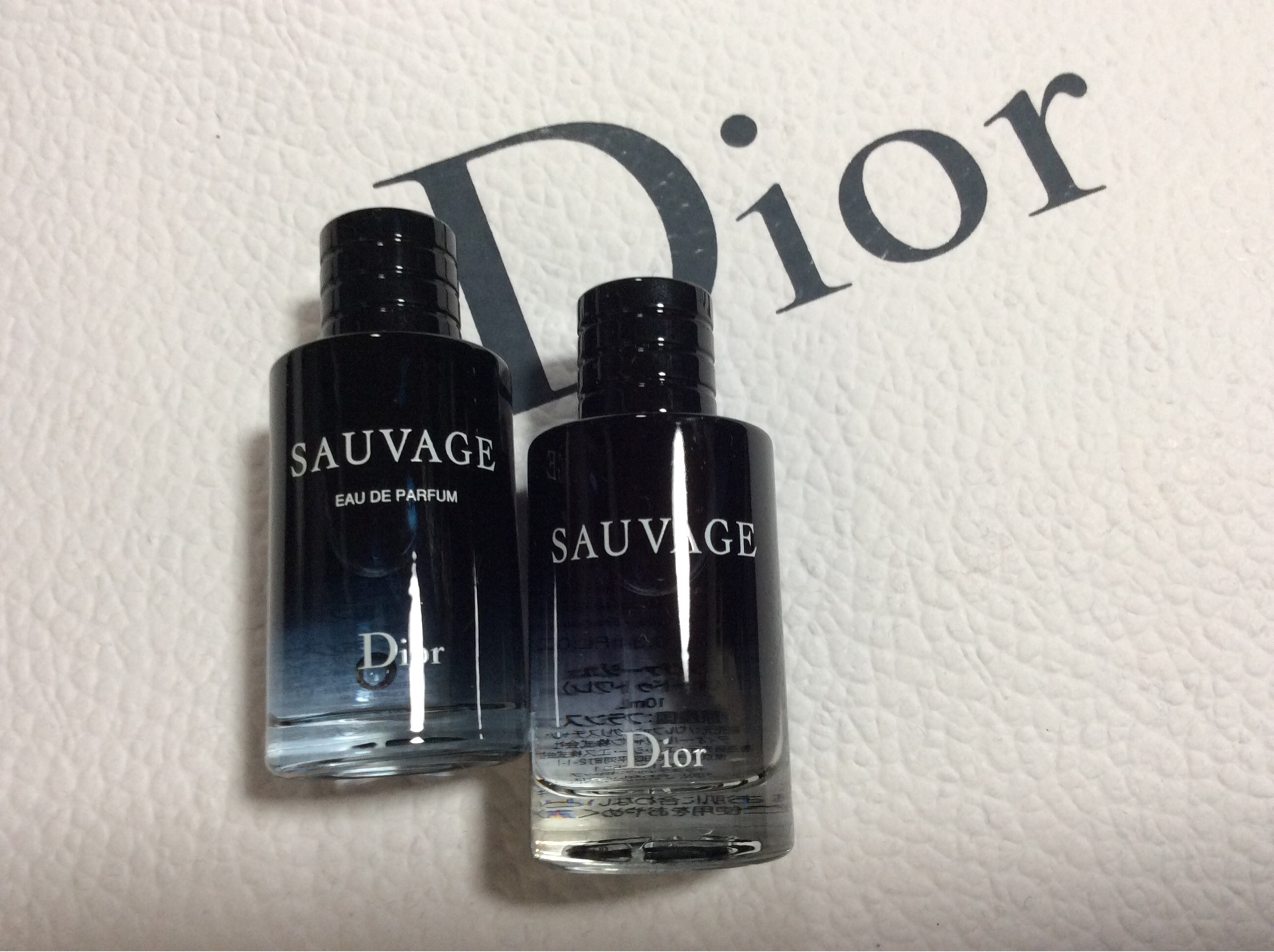 Dior　ソヴァージュ　オードゥパルファンとオードゥトワレはボトルの見分けがつかない